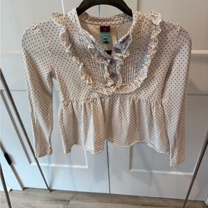 Size 10 Matilda Jane Polka Dot Ruffle Blouse